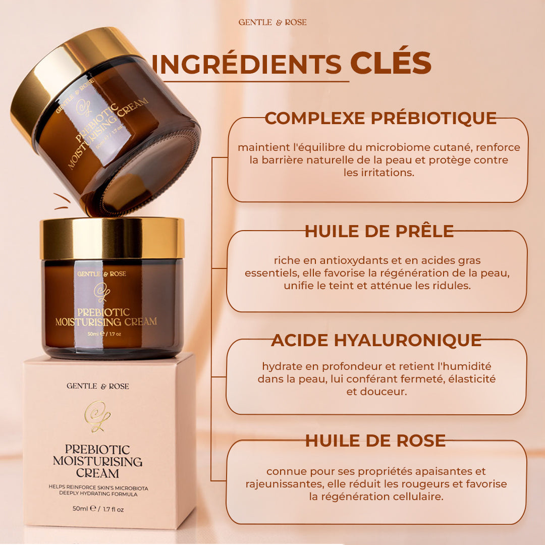 Crème hydratante prébiotique