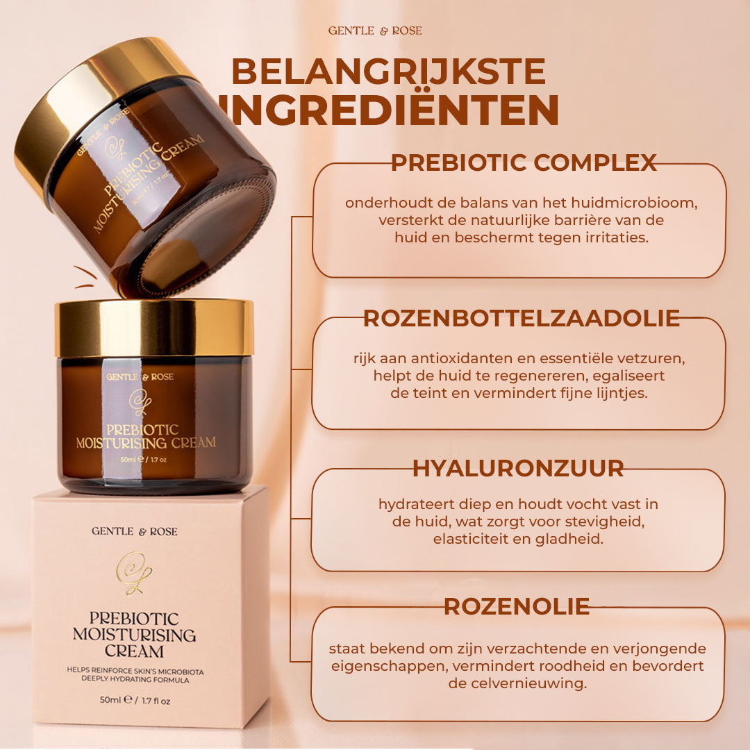 Prebiotische vochtinbrengende crème