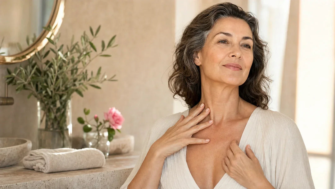 Routine douce pour peau mature autour de Soin du décolleté après 40 ans : la zone qui révèle souvent l’âge