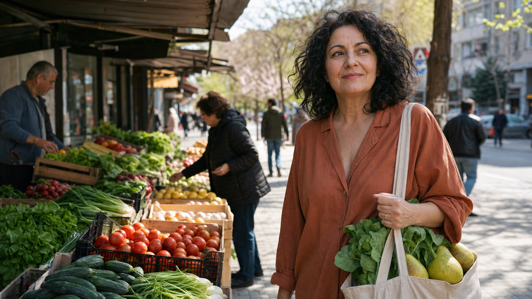 Woman over 40 planning a calm daily wellbeing routine