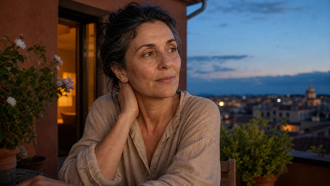 A calm evening skincare moment after time outside