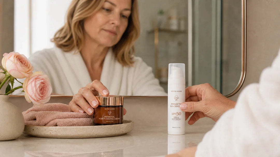Routine delicata per pelle matura su Quando applicare il SPF: prima o dopo la crema idratante?