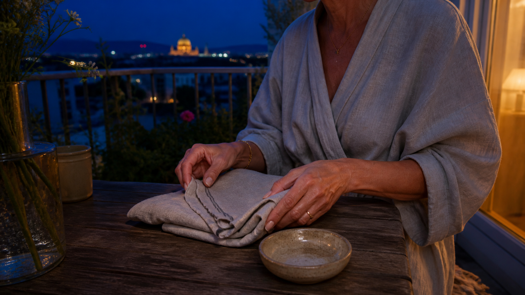 A calm summer evening moment for an uncomplicated facial routine