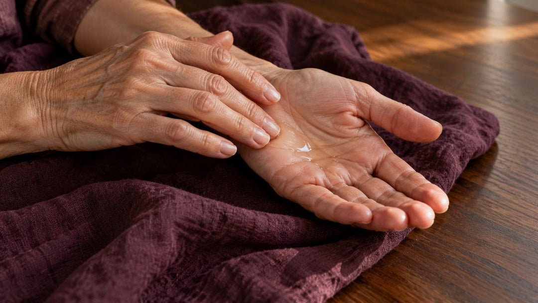 Mains propres et petite quantité de texture à appliquer