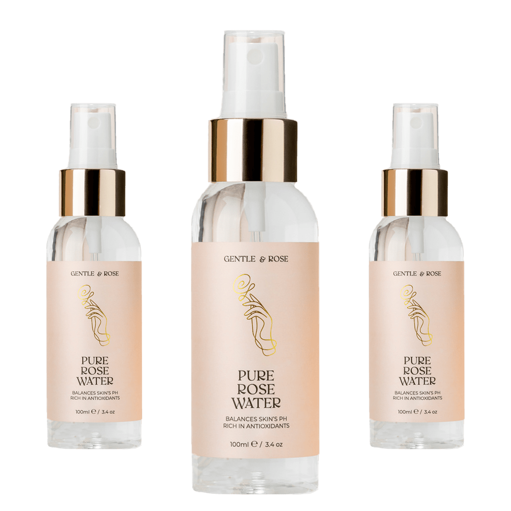 3 x Pure Rose Water - Premium Rose Water from Gentle & Rose - Just €39! Shop now at Gentle & Rose