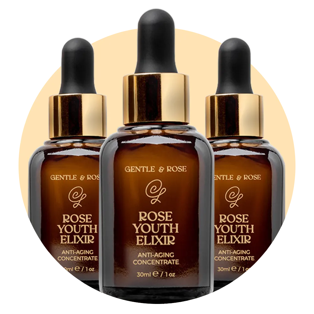 3 x Rose Youth Elixir - Premium Elixir from Gentle & Rose - Just €89! Shop now at Gentle & Rose
